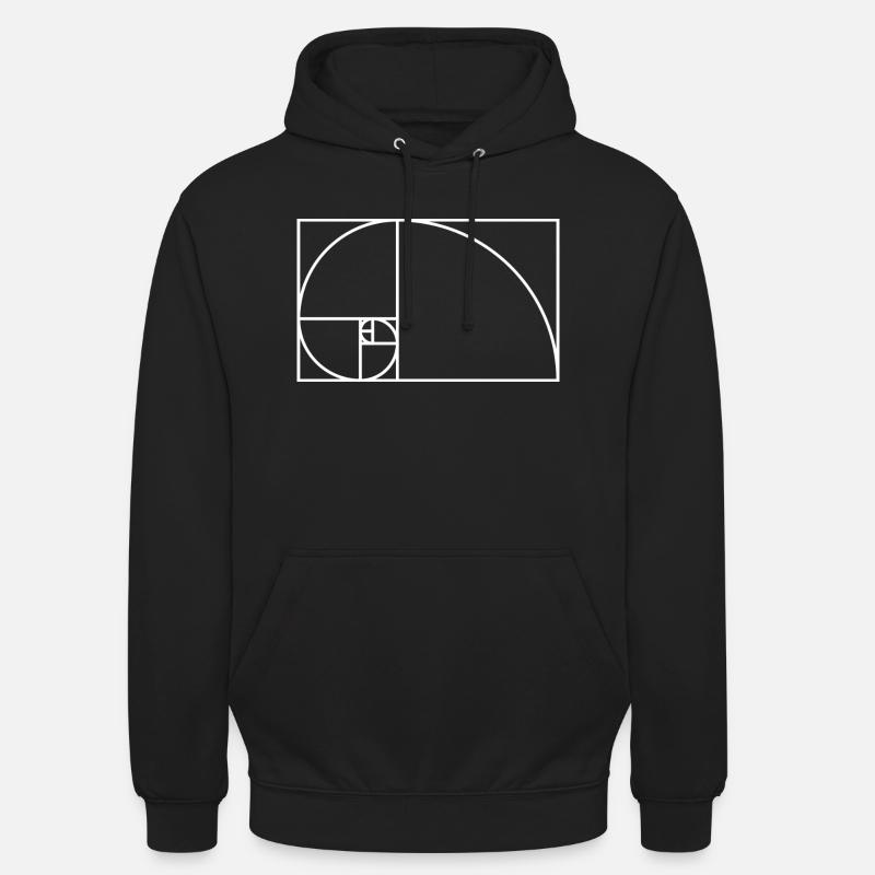 Fibonacci spiral math gift idea nerd - Unisex Hoodie - black