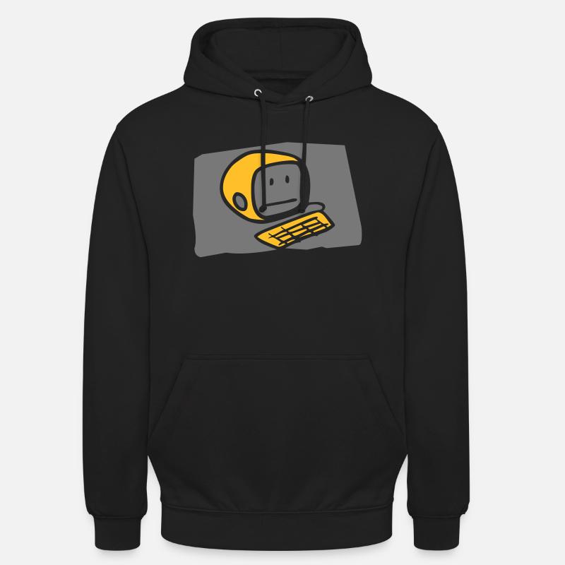 computer2_c - Sweat-shirt à capuche unisexe - noir