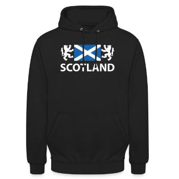 Scotland - Unisex Hoodie - Schwarz - Vorne - Alina (178cm) & Michal (187cm)