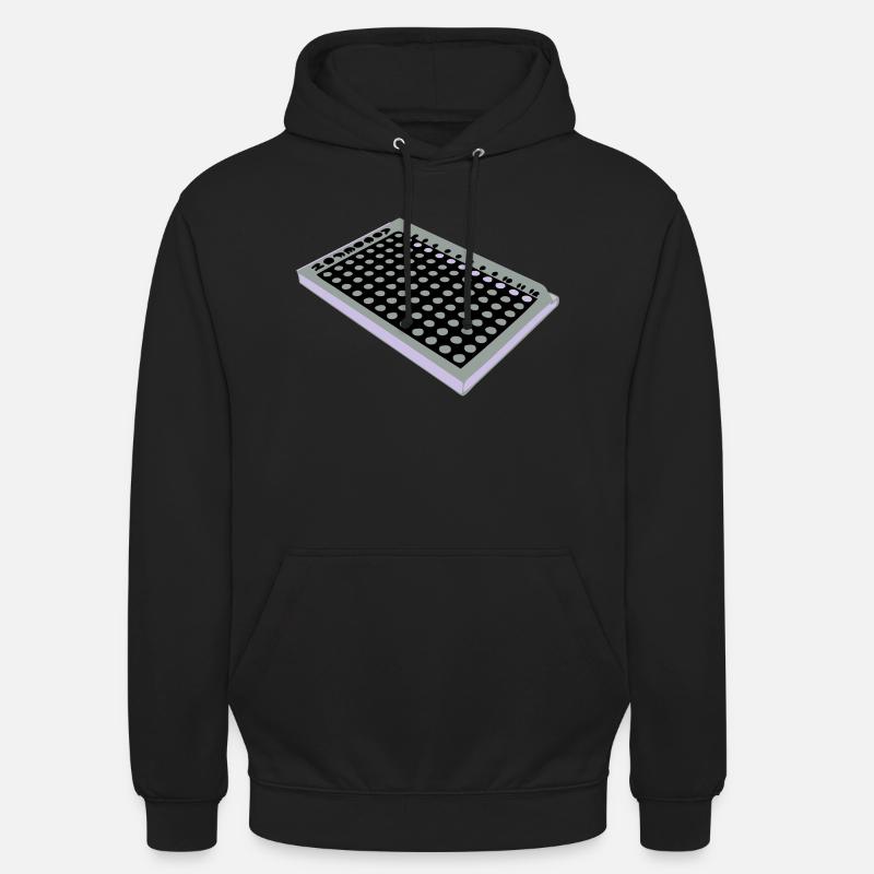 96 Well Plate / 96 perforated plate - Unisex Hoodie - black
