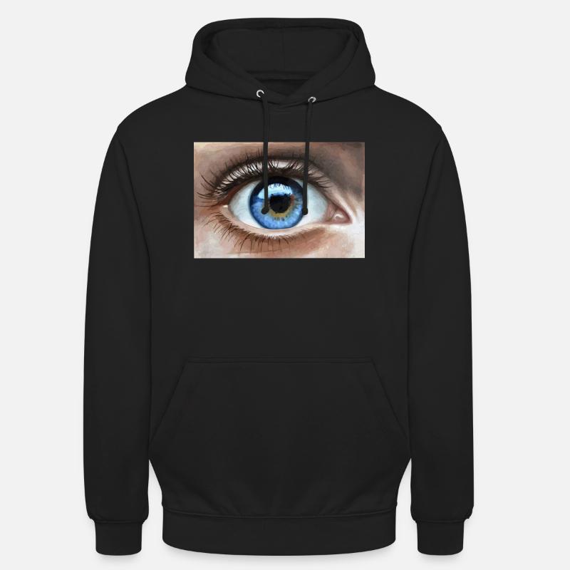 œil - Sweat-shirt à capuche unisexe - noir