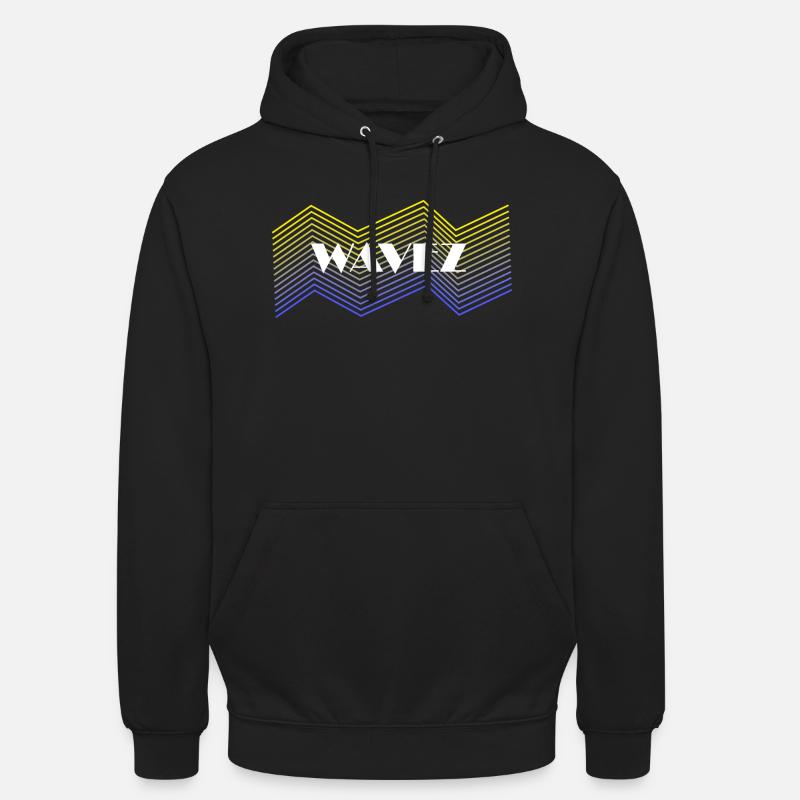 Wavez Design - Sweat-shirt à capuche unisexe - noir