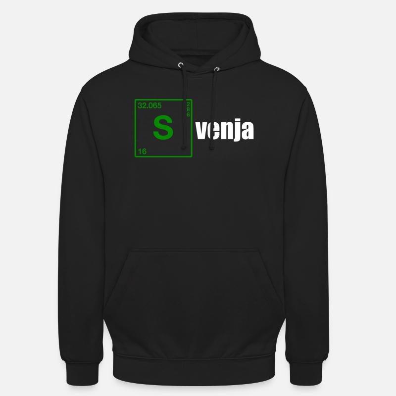 Svenja Prénom blanc - Sweat-shirt à capuche unisexe - noir