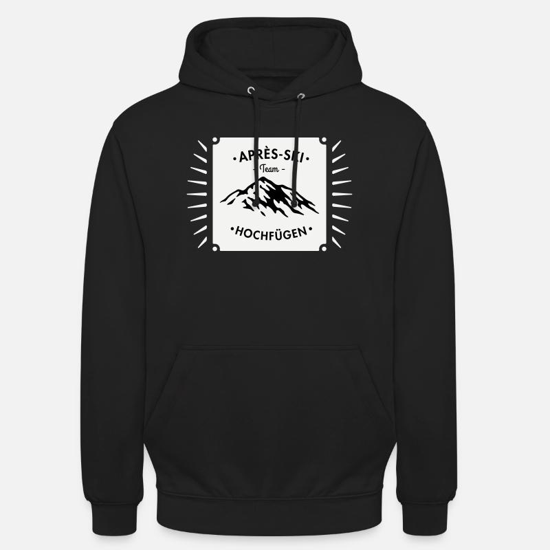 Après-Ski Hochfügen - Sweat-shirt à capuche unisexe - noir