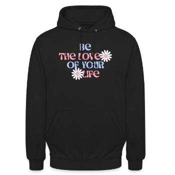 Soyez l’amour de votre vie - Sweat-shirt à capuche unisexe - noir - Devant - Alina (178cm) & Michal (187cm)