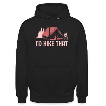 I;D Hike That - Unisex Hoodie - Schwarz - Vorne - Alina (178cm) & Michal (187cm)