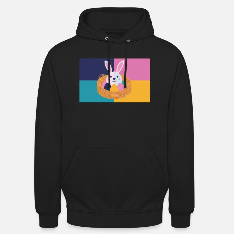Lapin de Pâques n°05 - Sweat-shirt à capuche unisexe - noir
