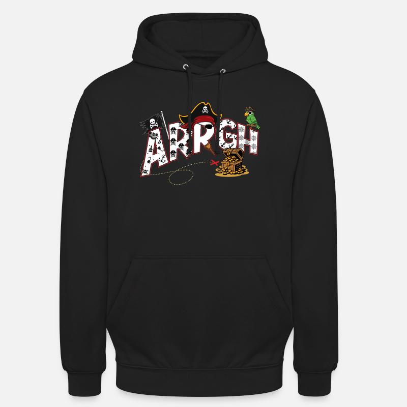 Arrgh Flibustier Pirate Boucanier - Sweat-shirt à capuche unisexe - noir