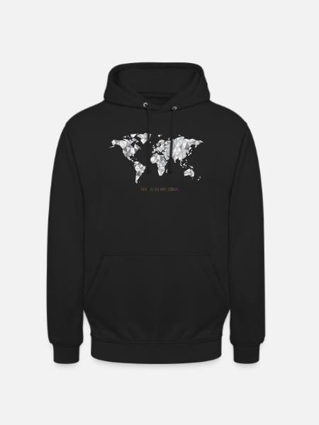 refugees welcome - Unisex Hoodie - Schwarz