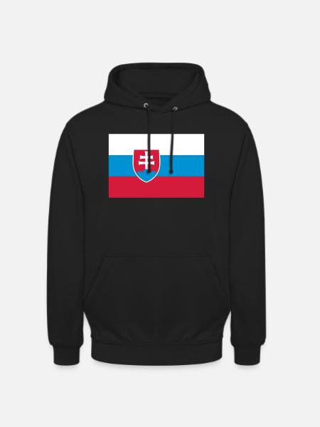 slovakia flag - Unisex Hoodie - black
