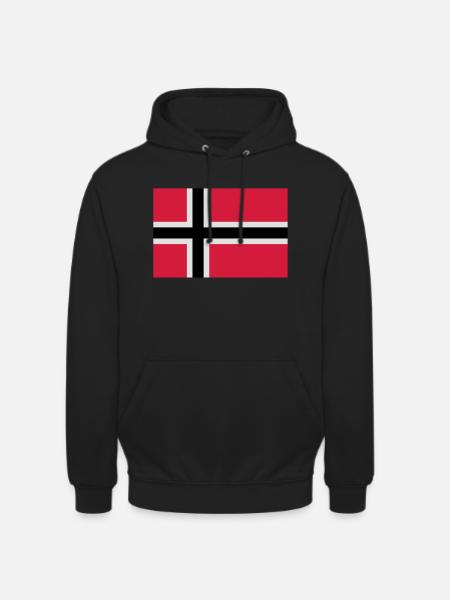 drapeau_norvege - Sweat-shirt à capuche unisexe - noir