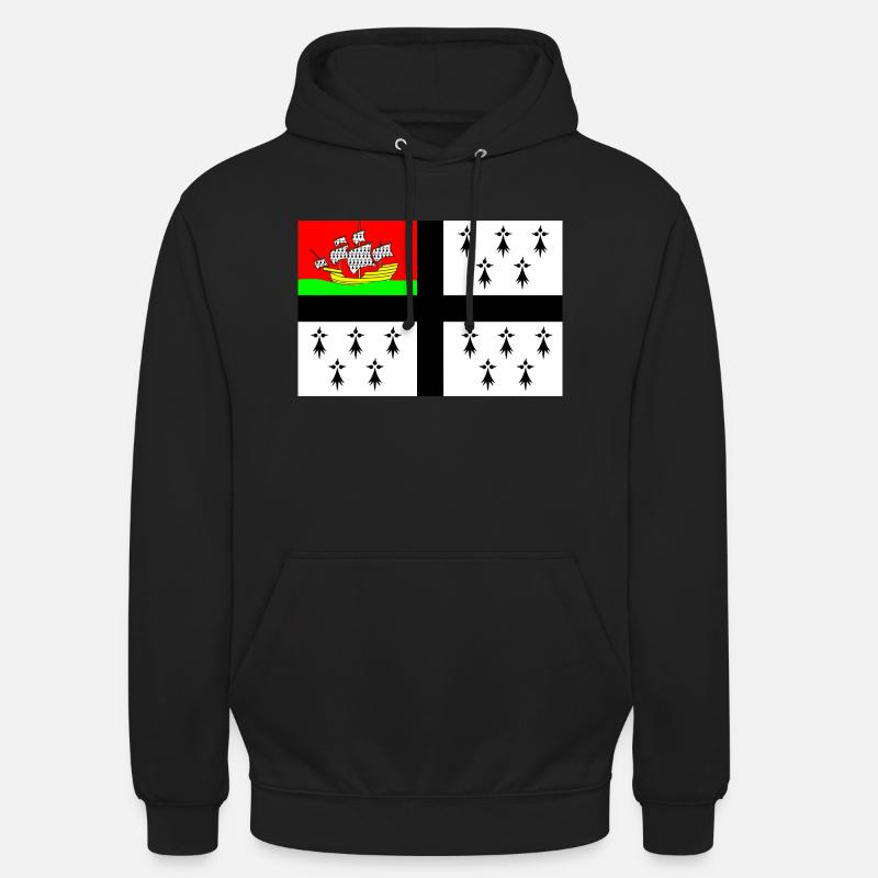 Drapeau de Nantes - Sweat-shirt à capuche unisexe - noir