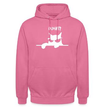 Lustige Katze - Unisex Hoodie - Pink - Vorne - Alina (178cm) & Michal (187cm)