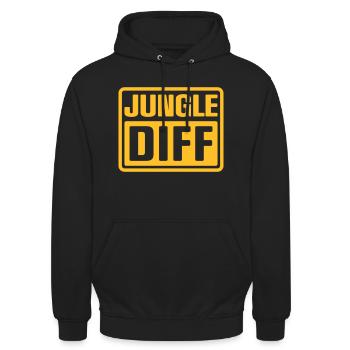 JUNGLE DIFF - Unisex Hoodie - Schwarz - Vorne - Alina (178cm) & Michal (187cm)
