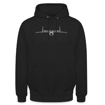 Antonov An 225 - Unisex Hoodie - Schwarz - Vorne - Alina (178cm) & Michal (187cm)