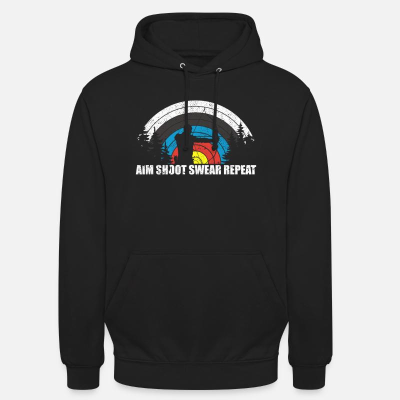 Spaß Bogenschießen Bogenjäger Bogenjagd Bogenjagd - Unisex Hoodie - Schwarz