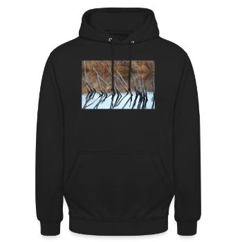 Natur Wurzel - Unisex Hoodie - Schwarz - Vorne - Alina (178cm) & Michal (187cm)