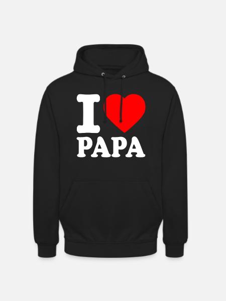 I love papa - Unisex Hoodie - black