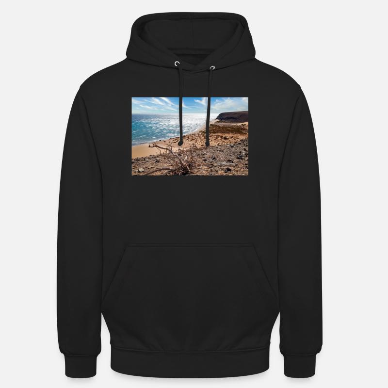 Blick über eine wunderschöne Badebucht Risco del Paso Unisex Hoodie