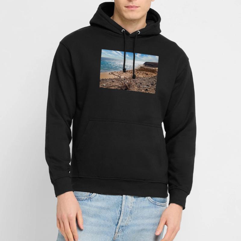 Blick über eine wunderschöne Badebucht Risco del Paso Unisex Hoodie