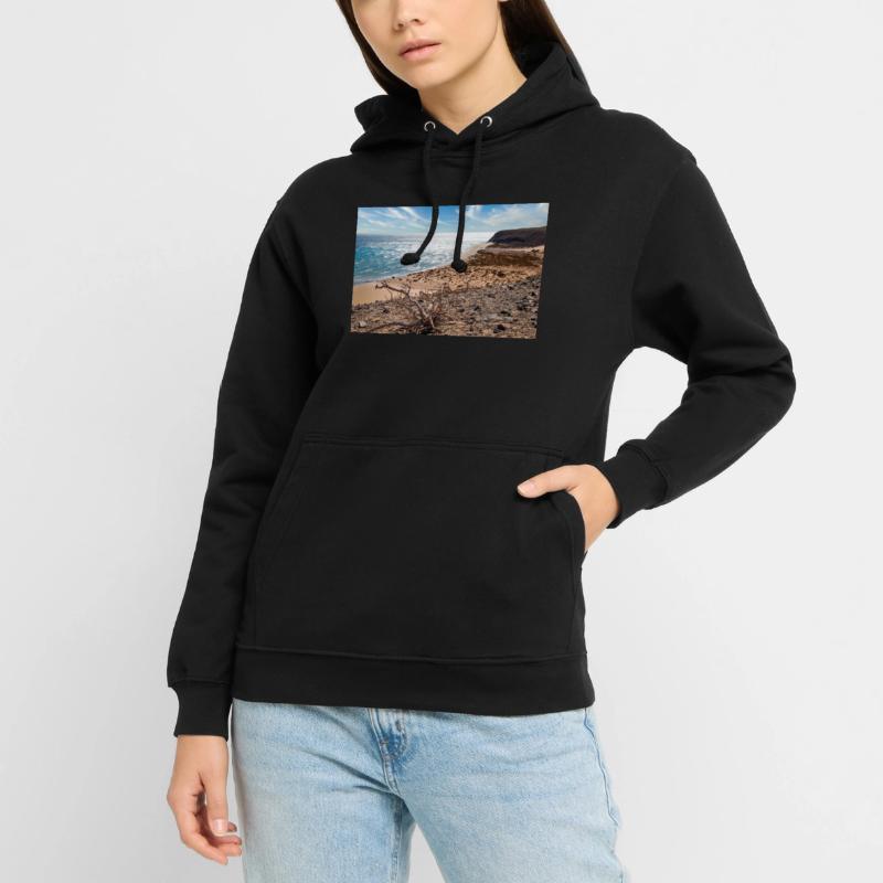 Blick über eine wunderschöne Badebucht Risco del Paso Unisex Hoodie