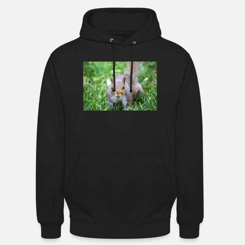 Grauhörnchen Sciurus carolinensis - Unisex Hoodie - Schwarz
