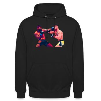 MMA Combat Zone - Unisex Hoodie - black - Front - Alina (178cm) & Michal (187cm)