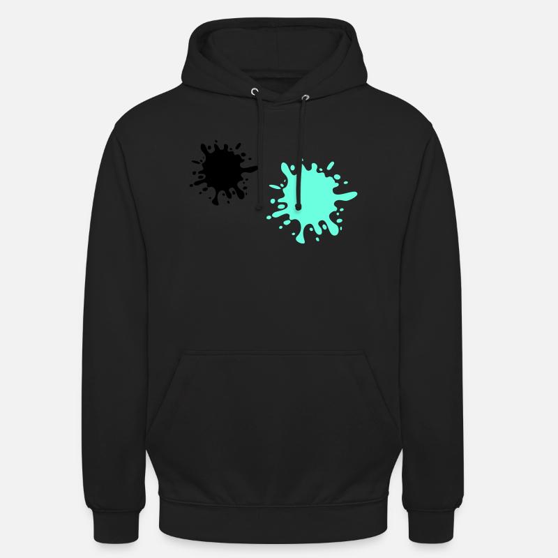 Taches de couleur - Sweat-shirt à capuche unisexe - noir