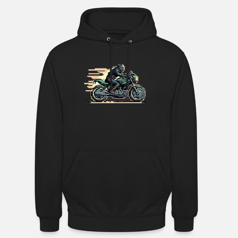 Moto 8 bits - Sweat-shirt à capuche unisexe - noir