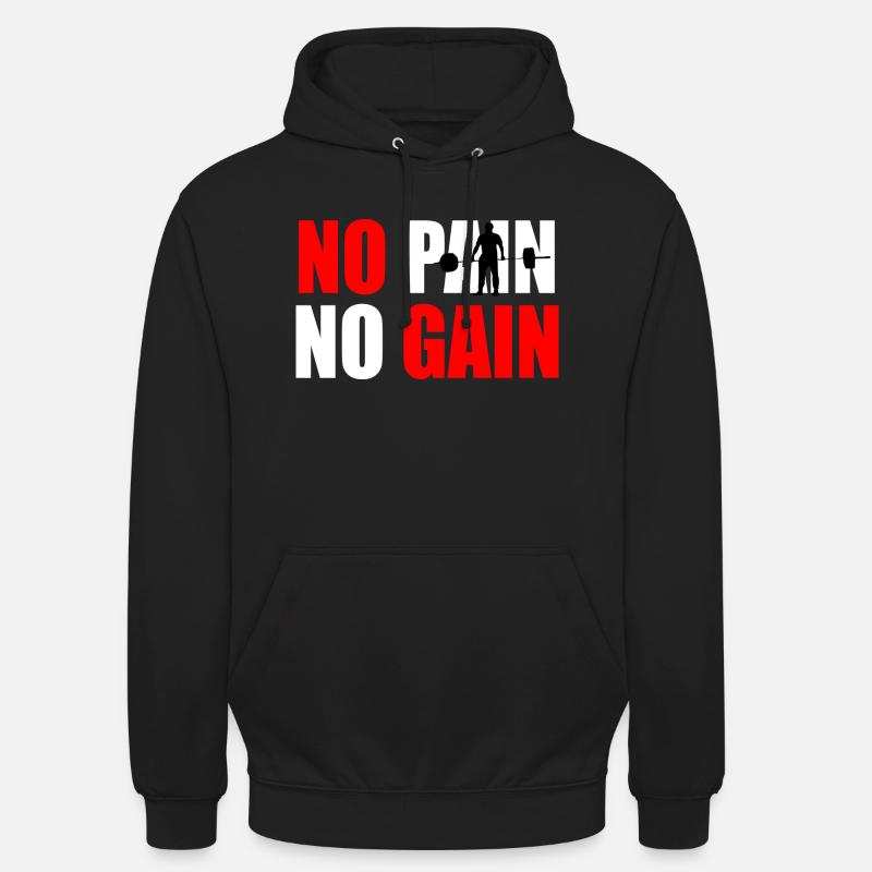 Pas de douleur pas de gain devis Sweat-shirt à capuche unisexe