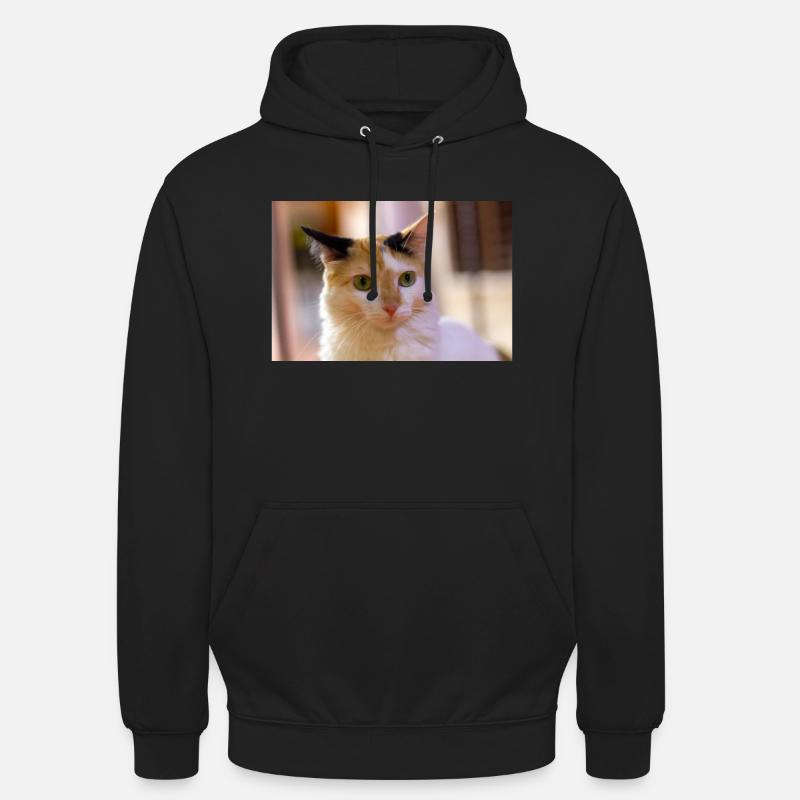 chat - Sweat-shirt à capuche unisexe - noir