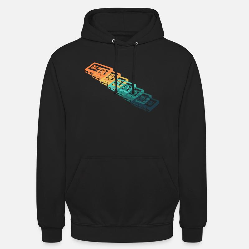 Cassette vintage - Sweat-shirt à capuche unisexe - noir