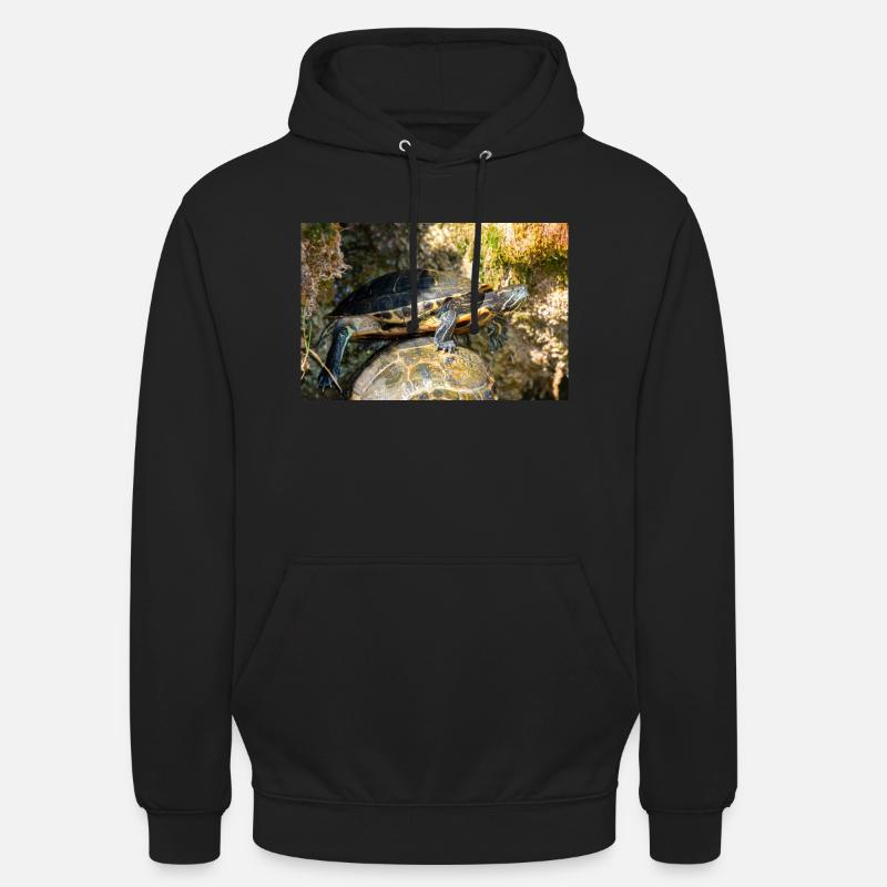 Yellow-bellied slider Trachemys scripta scripta - Unisex Hoodie - black