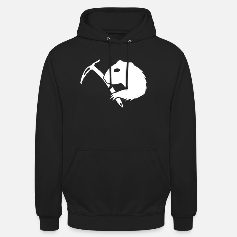 Murmeltier mit Eispickel - Unisex Hoodie - Schwarz