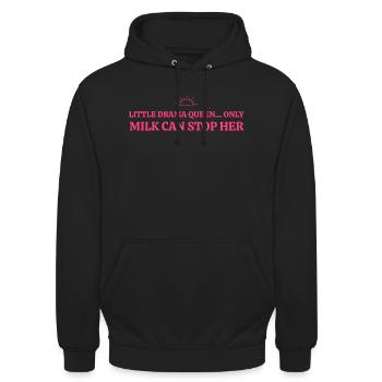 Dictons de bébé - Sweat-shirt à capuche unisexe - noir - Devant - Alina (178cm) & Michal (187cm)