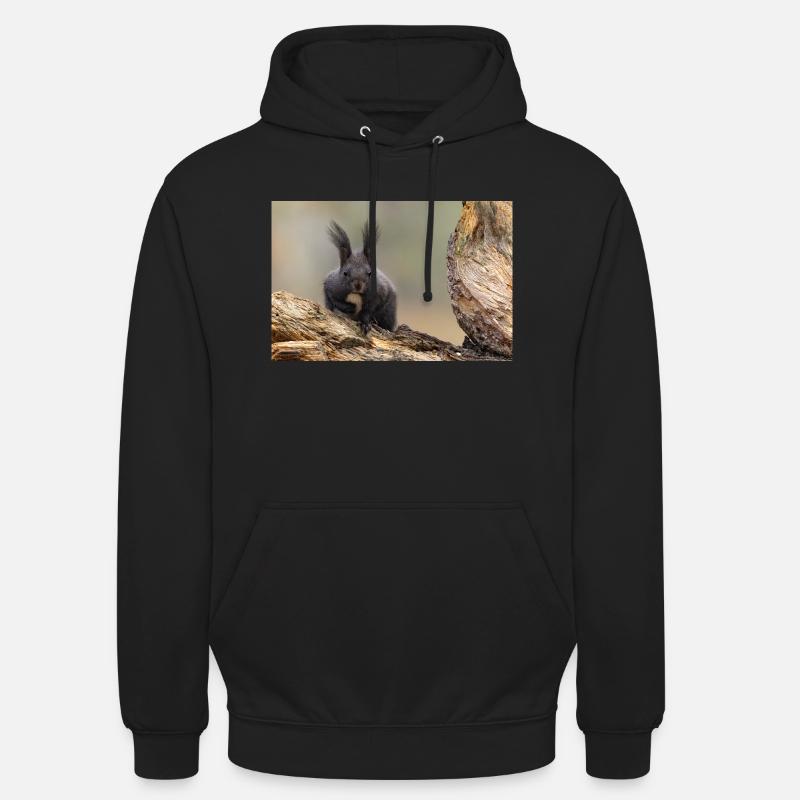 Oachkatzl / Eichhörnchen - Unisex Hoodie - Schwarz