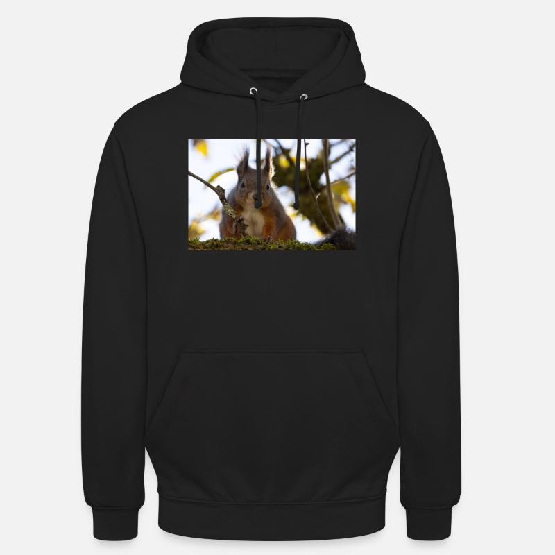 Oachkatzl / Eichhörnchen - Unisex Hoodie - Schwarz