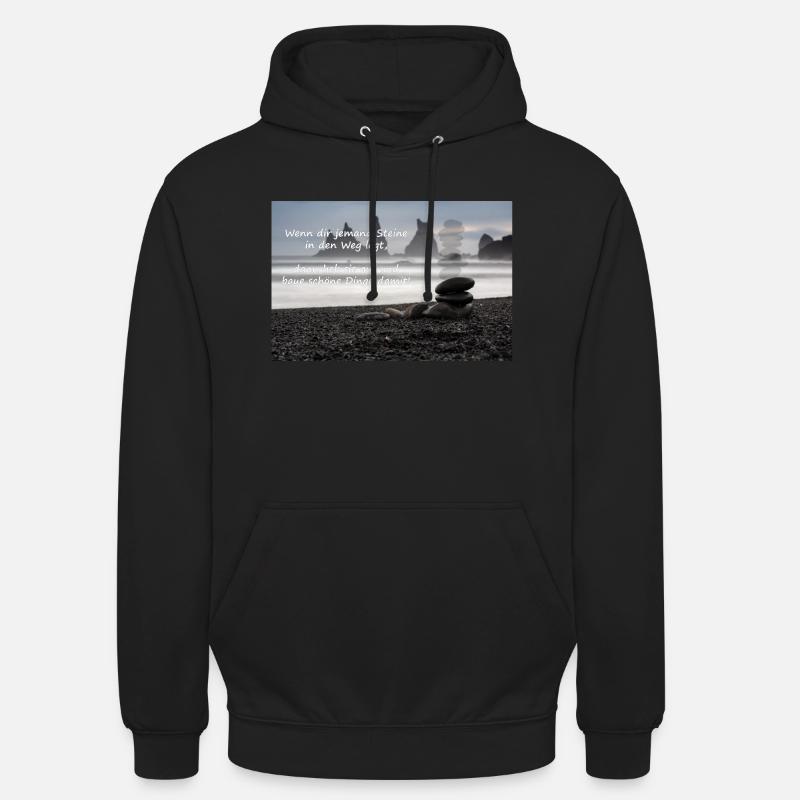 Des obstacles sur le chemin - Sweat-shirt à capuche unisexe - noir
