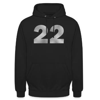 Birthday 22 years - Unisex Hoodie - black - Front - Alina (178cm) & Michal (187cm)