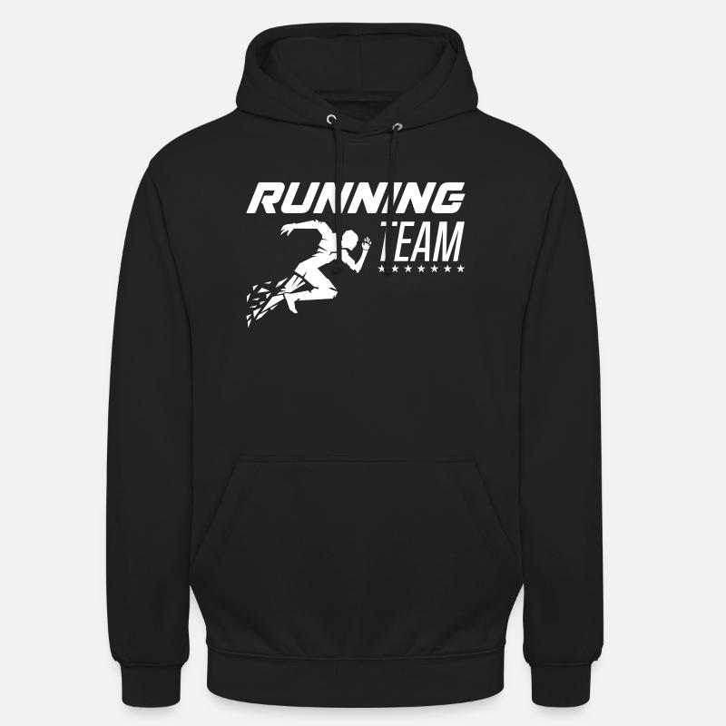 Équipe de course à pied - Sweat-shirt à capuche unisexe - noir