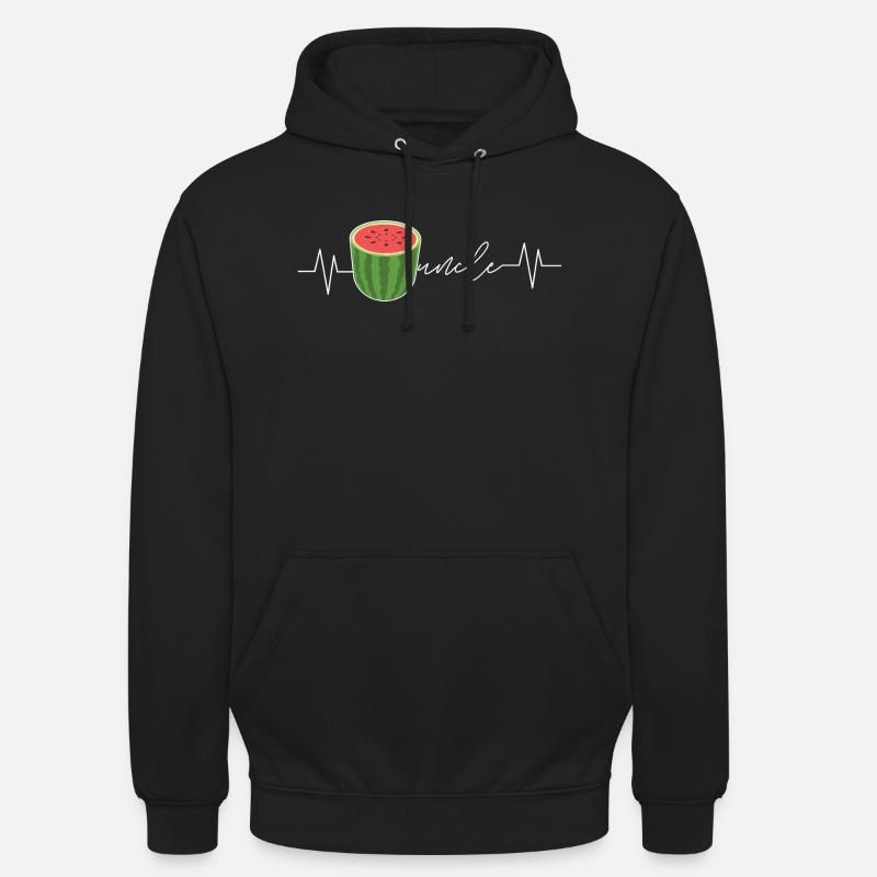 Battement de cœur pastèque - Sweat-shirt à capuche unisexe - noir