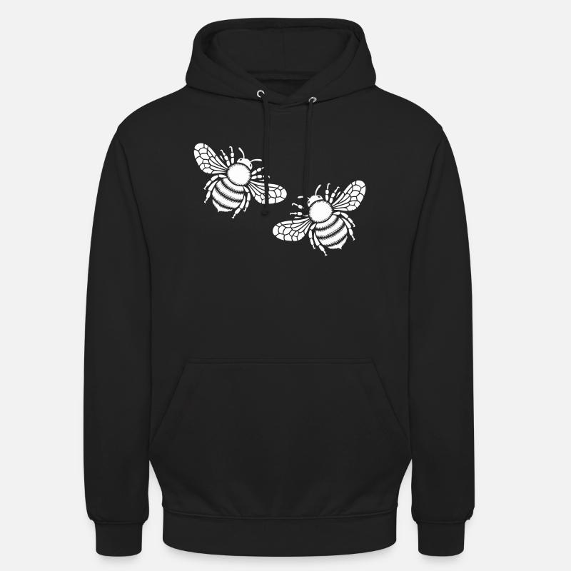 Abeille 2 - Sweat-shirt à capuche unisexe - noir