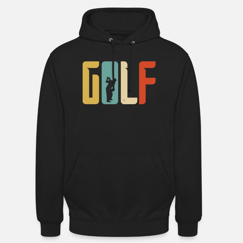 Golf Geschenk Retro Abschlag - Unisex Hoodie - Schwarz