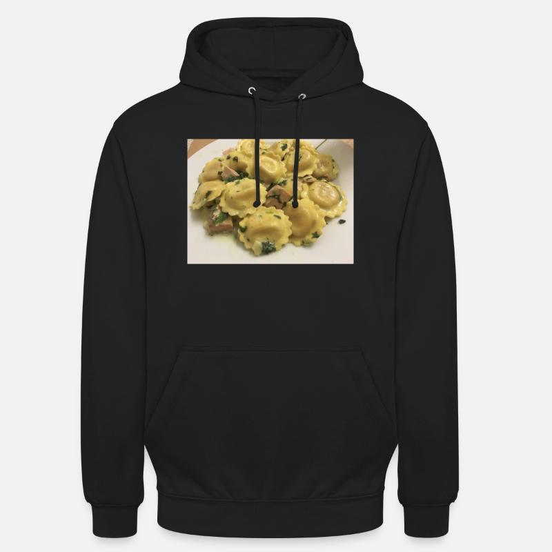 Raviolis de pâte - Sweat-shirt à capuche unisexe - noir