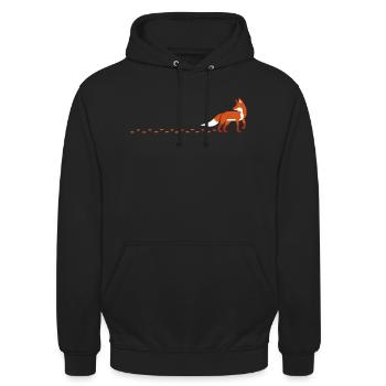 Fuchs Fuchsspur - Unisex Hoodie - Schwarz - Vorne - Alina (178cm) & Michal (187cm)