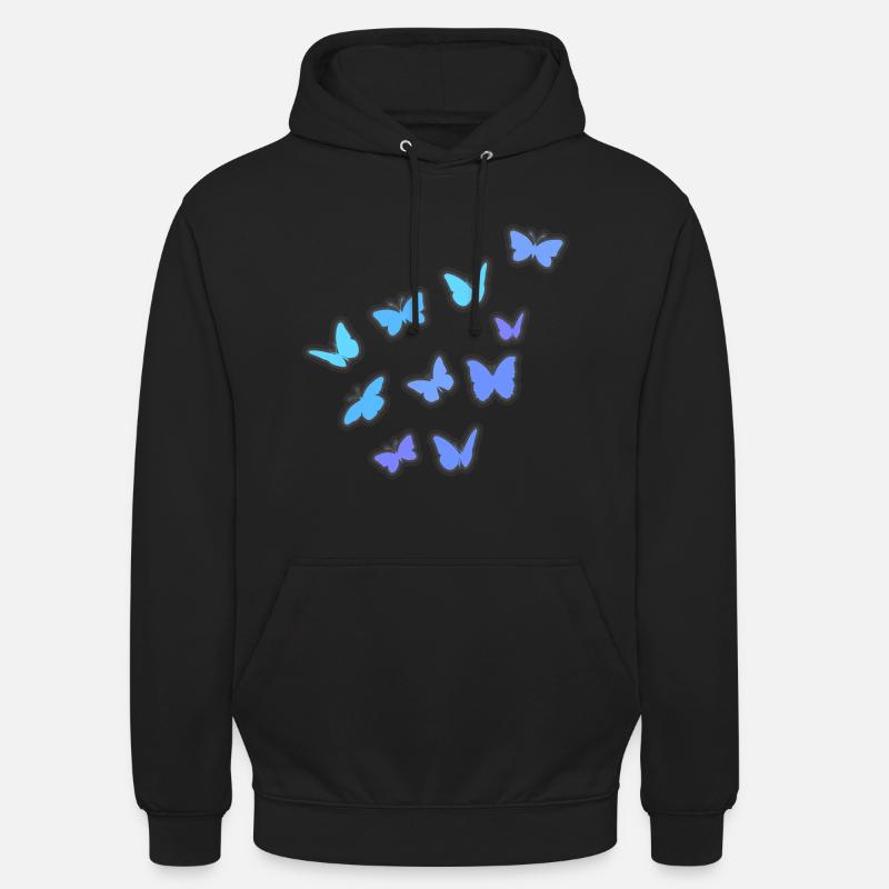 Construction Papillons Essaim - Sweat-shirt à capuche unisexe - noir