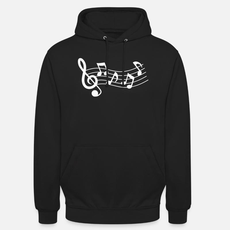 Noder Noter Musik Bemærk Musik musikere - Hættetrøje unisex - sort