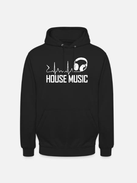 House Music Herzschlag - Unisex Hoodie - Schwarz
