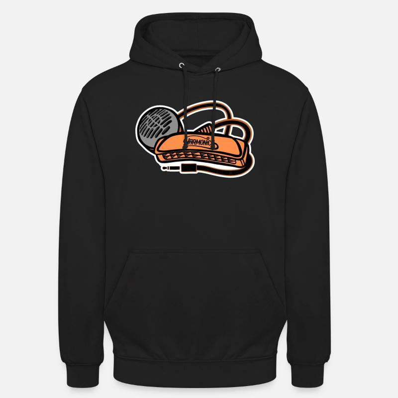 Micro Harmonica Harmonica Style - Sweat-shirt à capuche unisexe - noir