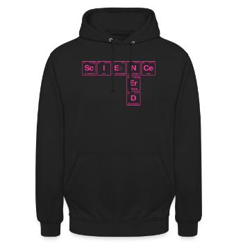 Lustiger Spruch für Forscher & Nerds - Unisex Hoodie - Schwarz - Vorne - Alina (178cm) & Michal (187cm)